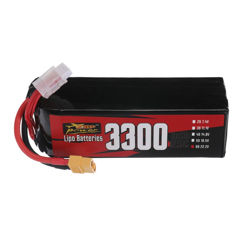 ZOP Power 6S 22.2V 3300mAh 120C 73.26Wh LiPo Battery XT60 Plug for RC Drone