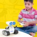 2.4GHz Mini Remote Control Programming Robot Multifunctional LED Lights Control Omnidirectional Marching Robot Toy for Children