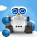 2.4GHz Mini Remote Control Programming Robot Multifunctional LED Lights Control Omnidirectional Marching Robot Toy for Children