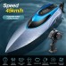 4DRC S3 2.4G 45km/h RC Boat Fast High Speed Capsized Reset LED Light Water Model Remote Control Toys RTR Pools Lakes Racing Kids Children Gift