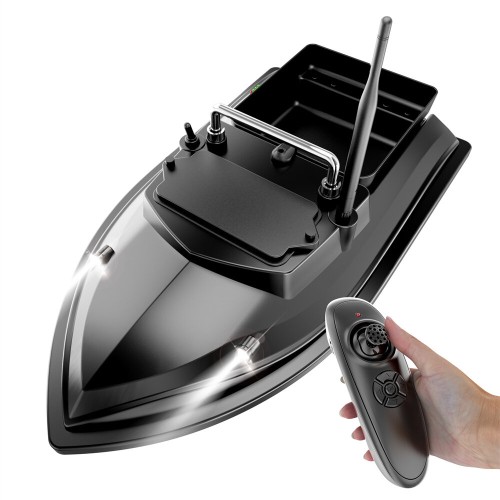 Flytec V050 RTR 2.4G Fishing Bait RC Boat 500m Distance Intelligent Dual Power Supply Fixed Speed Cruise 2kg Bait Loading 4 LED Lights Fish Feeder Device Two Motors Toys Models