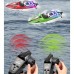 HXJRC HJ813 2.4G 4CH RC Boat High Speed LED Light Capsized Reset Speedboat Waterproof 25km/h Electric Racing Vehicles Models Lakes Pools Remote Control Toys