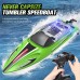 HXJRC HJ813 2.4G 4CH RC Boat High Speed LED Light Capsized Reset Speedboat Waterproof 25km/h Electric Racing Vehicles Models Lakes Pools Remote Control Toys