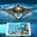 Happy Cow 777-273 Mini WIFI RC Boat App Controlled Six Links Real time Transmission Underwater Camera Ship Photo Video Visual Remote Control LED Light Model Outdoor Children Toy