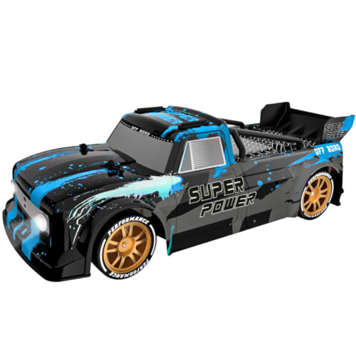 JJRC Q123YW 1/16 2.4G 4WD Drift Spray RC Car LED Light High Speed Racing 360 ° Drift On-Road Flat Short Course Vehicles Models RTR Toys