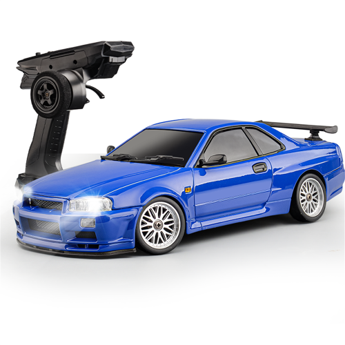 LDRC 1899/A99 RTR 1/18 2.4G RWD RC Car Drift GTR R34 Gyro LED Light On-Road Full Proportional Alloy Body Shell Racing Vehicles Models Toys