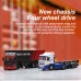 Turbo Racing C50 1/76 2.4G 4WD RC Car Semi -Truck Tractor Trailer Heads LED Lights Sounds Remote Control Vehicles Models RTR Toys