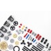 116pcs Technic Tech Accessories Set 9686 Gear Axle Pin Small Track Mixed Parts Bricks Building Blocks Puzzle Toys