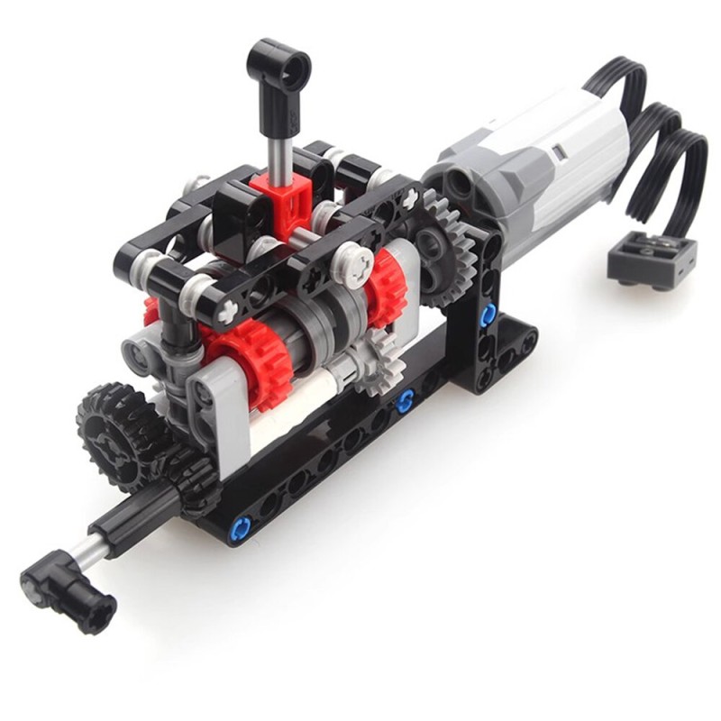 Building Blocks with Motor Compatible with Manual Gearbox 4-Speed Shifting Structure Fun Puzzle Games Toy for Assembling MOC-103739