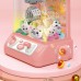 Children Small Mini DIY Electric Clawing Machine Clip Clamping Doll Catcher Claw Twist Egg Lighting Music Sound Game Console Gift Toys Limited Time Mode