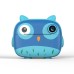 V17 Blue Owl Kids Camera Instant Print Camera for Boy's Birthday Gift Digital Photo Instant Print Thermal Girl's Toy Child