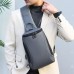 Men Oxford USB Charging Anti-Theft Chest Bag Versatile Large Capacity Waterproof Night Reflective Strip Design Crossbody Bags