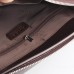 Men's Retro Brown PU Leather Zipper Embossing Handbags