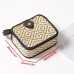 Women Girl Summer Square Bamboo Buckle Bag Rattan Straw Beach Crossbody Tote Vintage