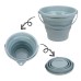 10L Portable Folding Bucket Silicon Bucket Household Laundry Storage Bucket Outdoor Fishing Round Bucket