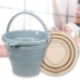 10L Portable Folding Bucket Silicon Bucket Household Laundry Storage Bucket Outdoor Fishing Round Bucket