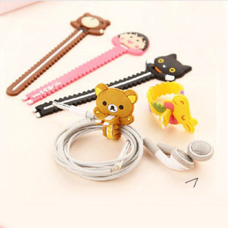 2Pcs Storage Wrap Cable Wire Tidy USB Earphone Winder Sawtooth Organizer Office School Holder