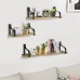 3-Piece Multifunctional Wall Shelf Floating Storage Rack Shelves for Living Room Bedroom Office