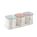 3/4 Compartments Kitchen with Lid Seasoning Storage Box Household With Spoon with Base Seasoning Jar Set