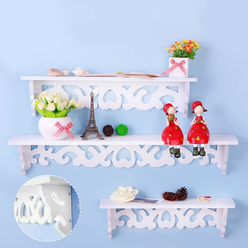 3 Pcs Wall Mounted Storage Rack Wall Shelf TV Wall Hanging Storage Shelf Rack for Home Living Room Decor