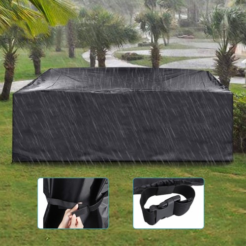 420D Oxford Polyester Patio Furniture Cover Waterproof Anti-UV  Dust Cover Windproof Anti-snow Furniture Cover