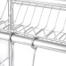 64/74/84cm Double Layer Stainless Steel Rack Shelf Storage for Kitchen Dishes Arrangement