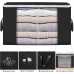 90L Large Capacity Waterproof Clothes Storage Bags Dustproof Quilt Blanket Storage Bags w/ Zipper