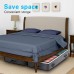 AGSIVO 2 Packs Foldable Underbed Bags Blanket Clothes Comforters Storage Bag with Zipper and Clear Window and 4 Handles