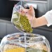 AGSIVO Grain Rice Storage Container Dispenser 360° Rotating Rice Dispenser Kitchen Organizer