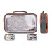 BUBM TTR Multi-functional Portable Transparent Electronics Accessories Organizer Cosmetic Bag