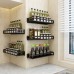 Punch-free Modern Nordic Style Kitchen Organizer Wall Mount Bracket Storage Rack Spice Jar Rack Cabinet Shelf