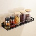 Punch-free Modern Nordic Style Kitchen Organizer Wall Mount Bracket Storage Rack Spice Jar Rack Cabinet Shelf