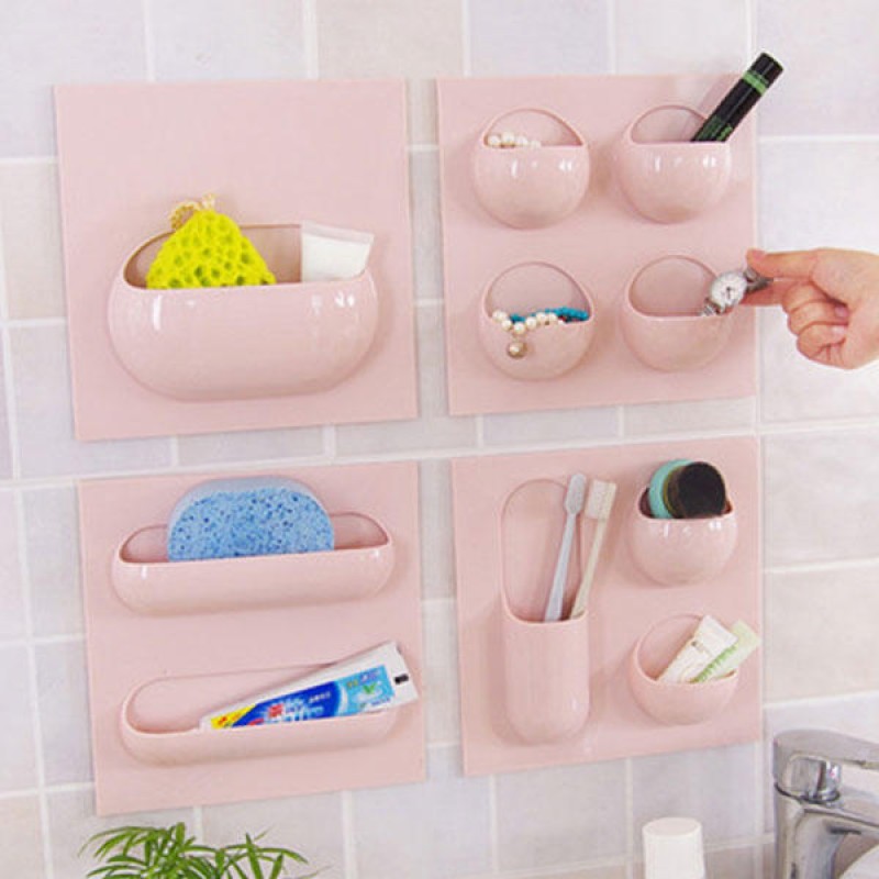 Wall Storage Basket Bathroom Kitchen Study Creative Hanger Holder Multifunctional Box Organizer