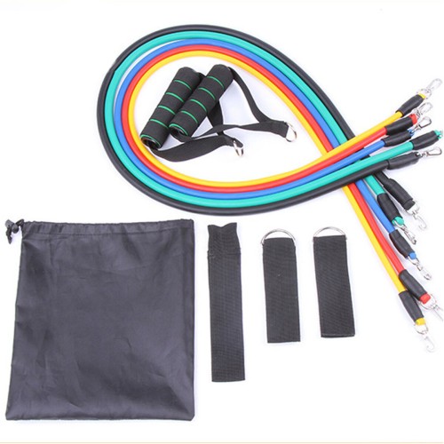 11pcs Resistance Bands Elastic Rope Weight Losing Fitness Exercise Tools