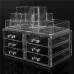 6 Drawer Clear Acrylic Make Up Organizer Drawers Cosmetic Display Holder Case Storage 2 Layer