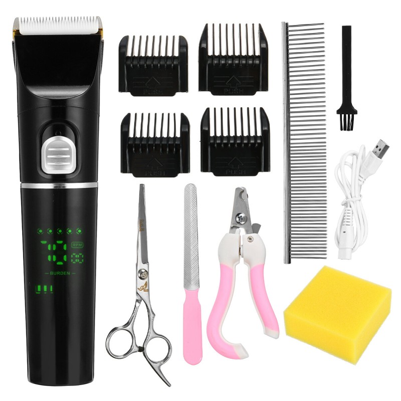 Professional Electric Hair Trimmer 5 Gears Low Noise Hair Shaver Haircut Grooming Kit