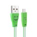 1.0M USB 2.0 to Micro USB Smile LED Charging Data Line for Tablet Cell Phone