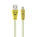 1.0M USB 2.0 to Micro USB Smile LED Charging Data Line for Tablet Cell Phone