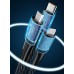 AWEI CL-972 PD120W 3 to 1 Tyep-C Fast Charging Intelligent Temperature Control Data Cable for XIAOMI Smartphone Tablet