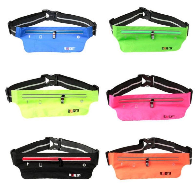 BUBM Waterproof Sport Waist Belt Bag Pack Pocket Purse Running Jogging Pouch