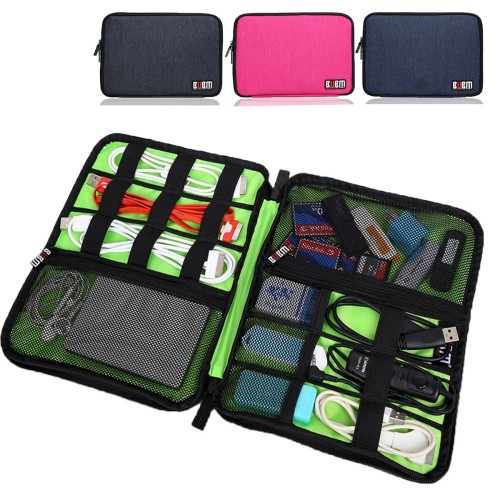 BUBM oversized Capacity Watch Tablet Earphone U Disk Cable Digital Devices Cable Organizer Case Storage Bag