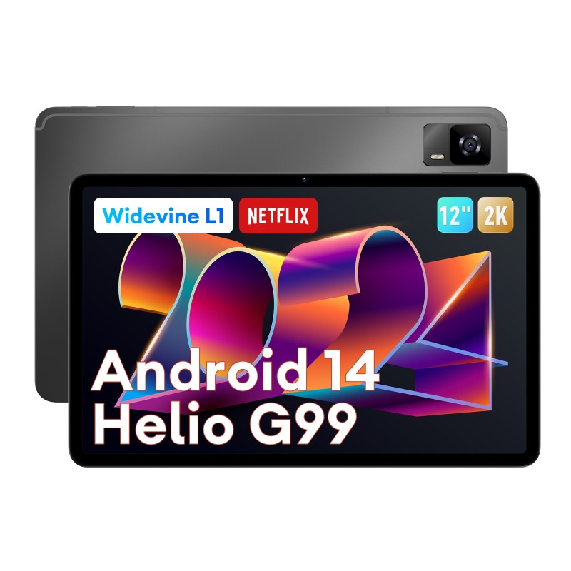 HEADWOLF HPad 6 Helio G99 Octa Core 8GB+12GB RAM 256GB ROM Netflix Widevine L1 4G LTE 12 Inch 2K Screen Android 14 Tablet