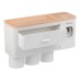 Wall Mount Adsorption Toothbrush Holder Inverted Cups with Toothpaste Squeezer