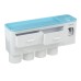 Wall Mount Adsorption Toothbrush Holder Inverted Cups with Toothpaste Squeezer
