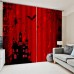 132*160cm Blackout Window Curtains Halloween Printed Curtains for Living Room Festival Decoration