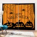 132*160cm Blackout Window Curtains Halloween Printed Curtains for Living Room Festival Decoration