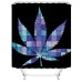 1/3/4Pcs Colorful Pretty Leaf Pattern Bathroom Decoration Waterproof Bathroom Shower Curtain Set Non-Slip Bathroom Pedestal Rug Toilet Lid Cover Floor Mats