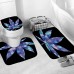 1/3/4Pcs Colorful Pretty Leaf Pattern Bathroom Decoration Waterproof Bathroom Shower Curtain Set Non-Slip Bathroom Pedestal Rug Toilet Lid Cover Floor Mats