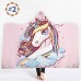 150*200cm Winter 3D Dream Horse Plush Wearable Hooded Blankets 2 Layer