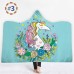 150*200cm Winter 3D Dream Horse Plush Wearable Hooded Blankets 2 Layer